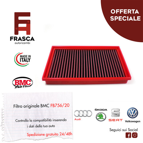 Filtro aria sportivo bmc - filtro, audi